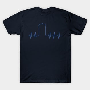 Blue Police Public Call Box - Heart Beats 1 T-Shirt